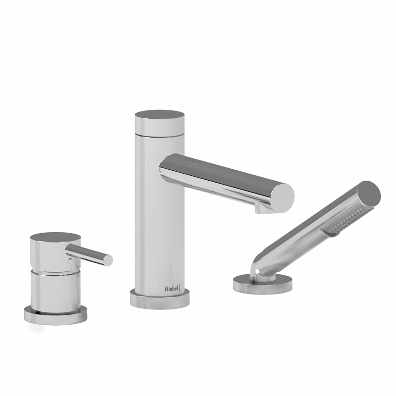 RIOBEL | Chrome GS 3-Hole Deck Mount Tub Filler Trim