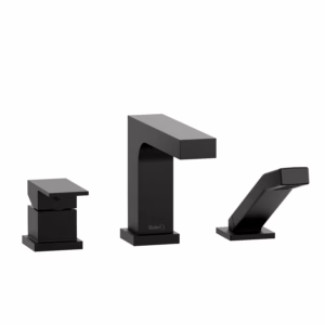 RIOBEL | Black Quadrik™ 3-Hole Deck Mount Tub Filler Trim