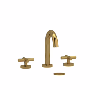 RIOBEL | Brushed Gold Riu™ Widespread Lavatory Faucet With C-Spout