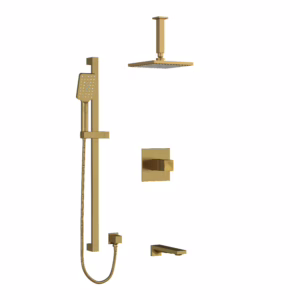 RIOBEL | Brushed Gold Shower Kit 1345 Trim