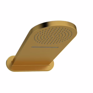 RIOBEL | Brushed Gold 22" x 9" Waterfall and rain showerhead