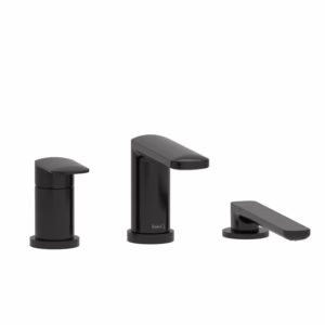 RIOBEL | Black Ever 3-Hole Pressure Balance Deck Mount Tub Filler Trim