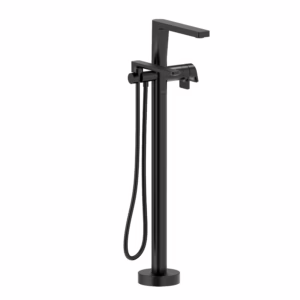 RIOBEL | Black Ode™ Thermostatic Single  Hole Floor Mount Tub Filler Trim