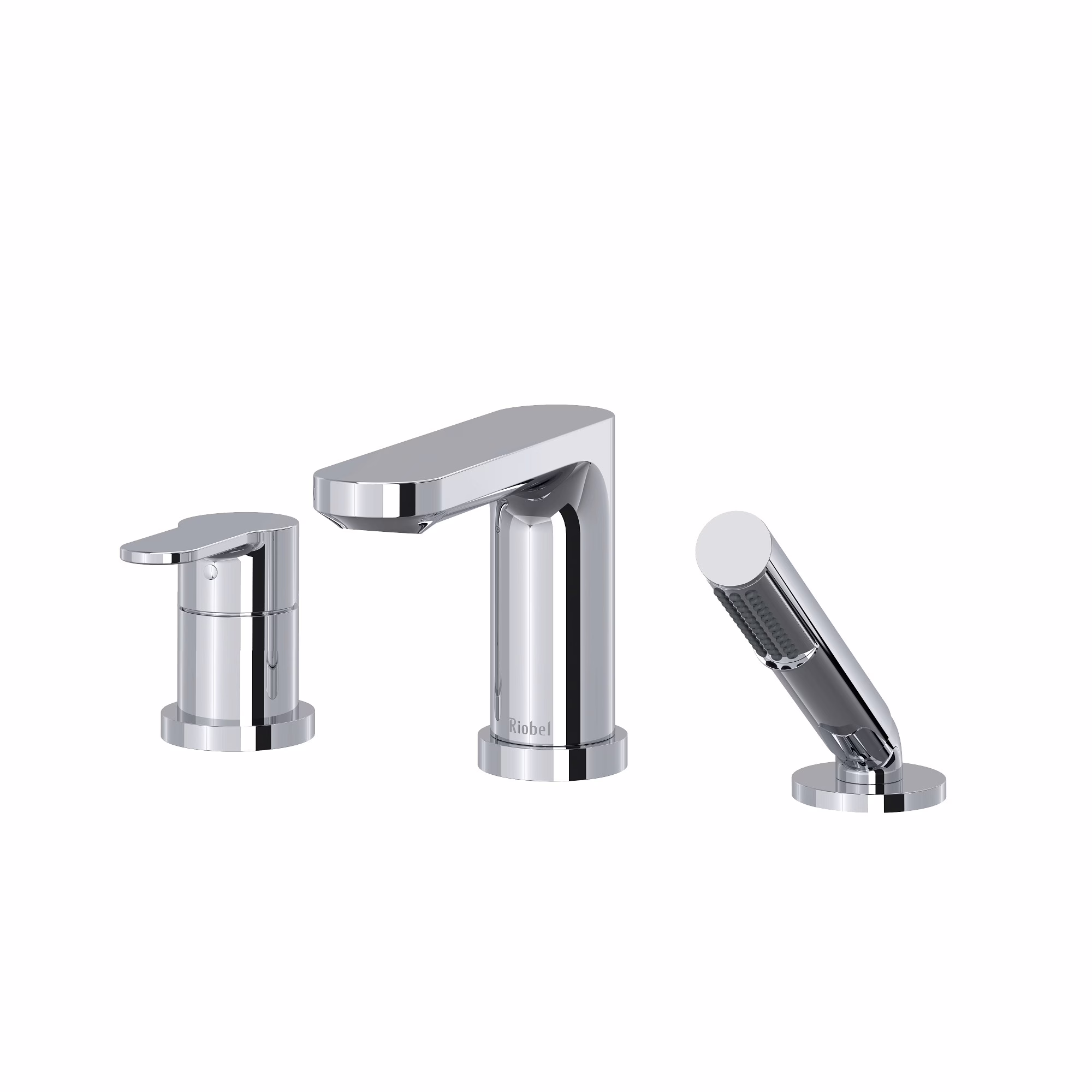 RIOBEL | Chrome Interval™ 3-Hole Deck Mount Tub Filler Trim
