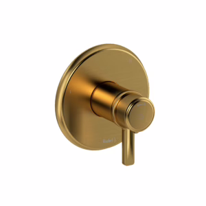 RIOBEL | Brushed Gold Momenti™ 1/2" Therm & Pressure Balance Trim With 5 Functions