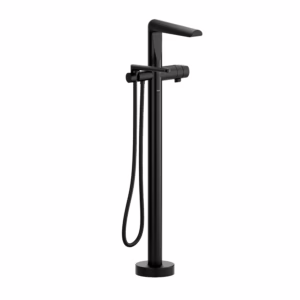 RIOBEL | Black Parabola™ Thermostatic Single  Hole Floor Mount Tub Filler Trim