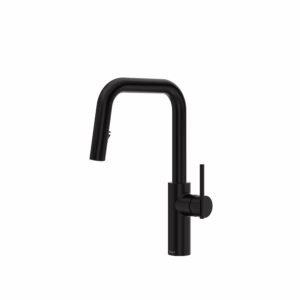 RIOBEL | Black Lateral™ Pull-Down Kitchen Faucet With U-Spout