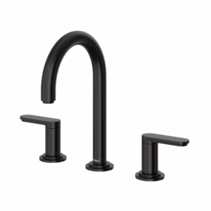 RIOBEL | Black Arca™ Widespread Lavatory Faucet With C-Spout