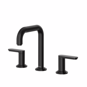 RIOBEL | Black Arca™ Widespread Lavatory Faucet With U-Spout