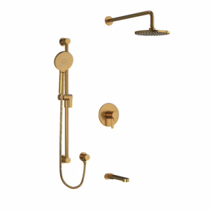 RIOBEL | Brushed Gold Shower Kit 1345 Trim
