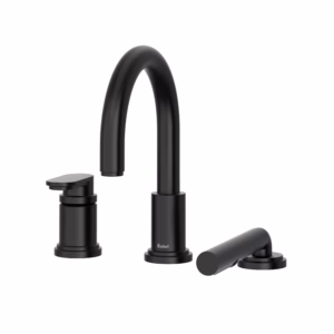 RIOBEL | Black Arca™ 3-Hole Deck Mount Tub Filler Trim