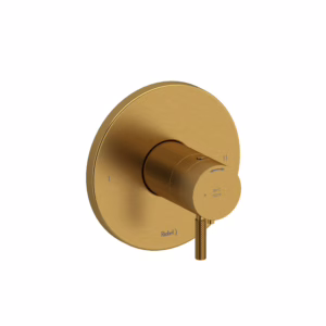 RIOBEL | Brushed Gold Riu™ 1/2" Therm & Pressure Balance Trim With 2 Functions