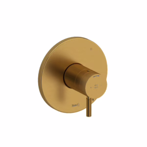 RIOBEL | Brushed Gold Riu™ 1/2" Therm & Pressure Balance Trim With 3 Functions