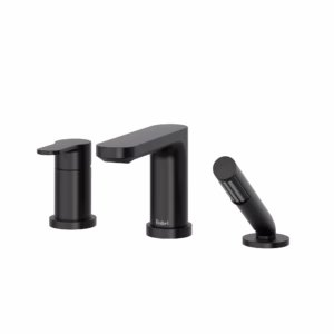 RIOBEL | Black Interval™ 3-Hole Pressure Balance Deck Mount Tub Filler Trim