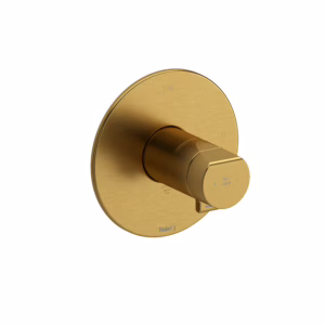 RIOBEL | Brushed Gold Parabola™ 1/2" Therm & Pressure Balance Trim With 3 Functions