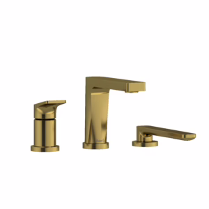 RIOBEL | Brushed Gold Ode™ 3-Hole Deck Mount Tub Filler Trim