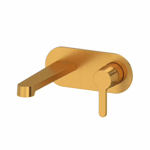 RIOBEL | Brushed Gold Nibi™ Wall Mount 360° Lavatory Faucet Trim