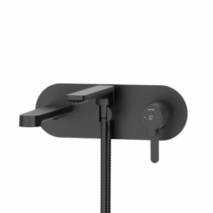 RIOBEL | Black Nibi™ Wall Mount Thermostatic/Pressure Balance Tub Filler Trim