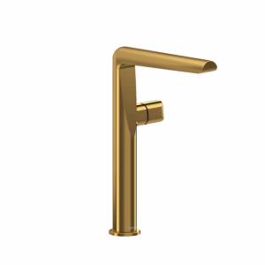 RIOBEL | Brushed Gold Parabola™ Single Handle Tall Lavatory Faucet