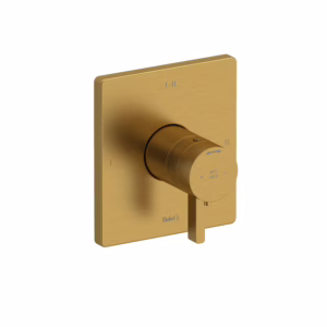 RIOBEL | Brushed Gold Paradox™ 1/2" Therm & Pressure Balance Trim With 3 Functions