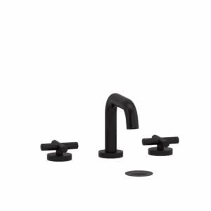 RIOBEL | Black Riu™ Widespread Lavatory Faucet With U-Spout