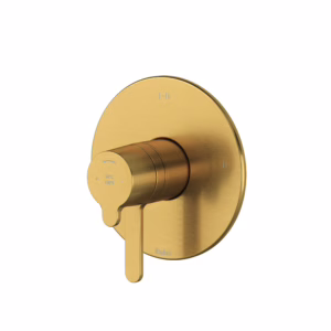 RIOBEL | Brushed Gold Nibi™ 1/2" Therm & Pressure Balance Trim With 3 Functions
