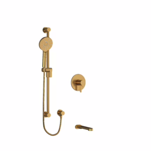 RIOBEL | Brushed Gold Shower Kit 1244 Trim
