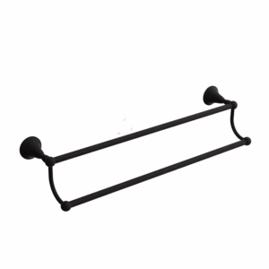 RIOBEL | Black Momenti™ Double 24" Towel Bar