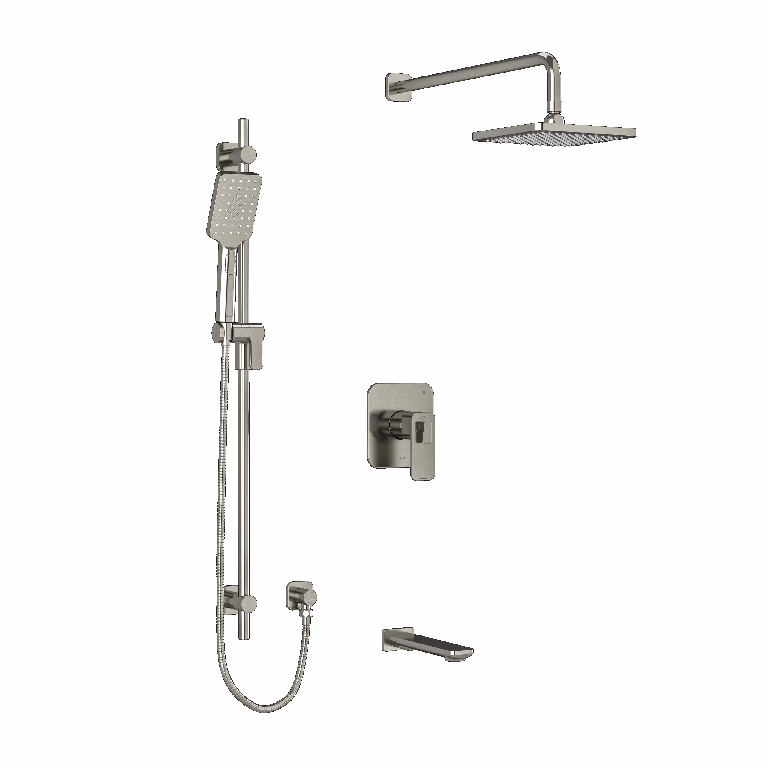 RIOBEL | Brushed Nickel Shower Kit 1345 Trim