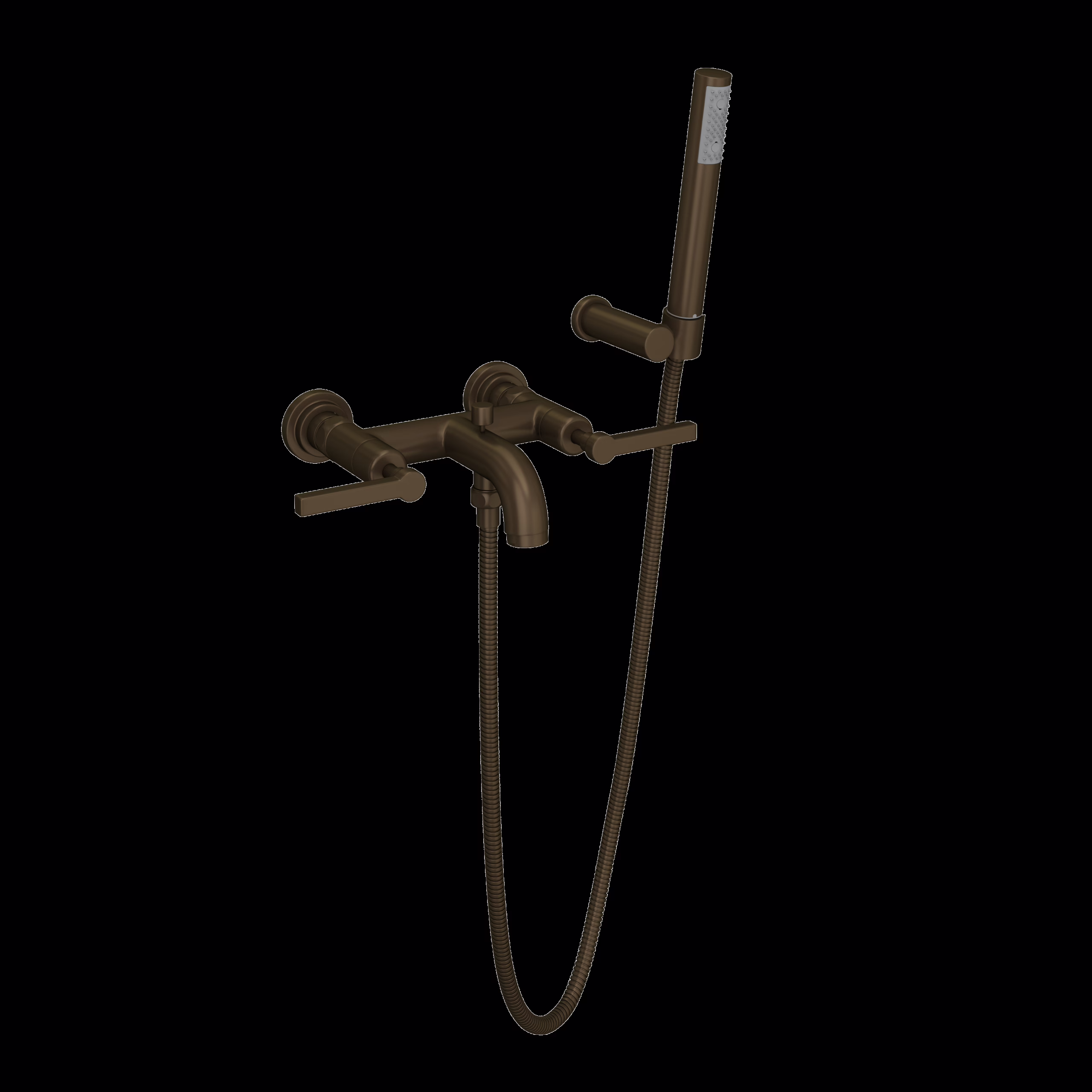 ROHL | Tuscan Brass Lombardia® Exposed Wall Mount Tub Filler