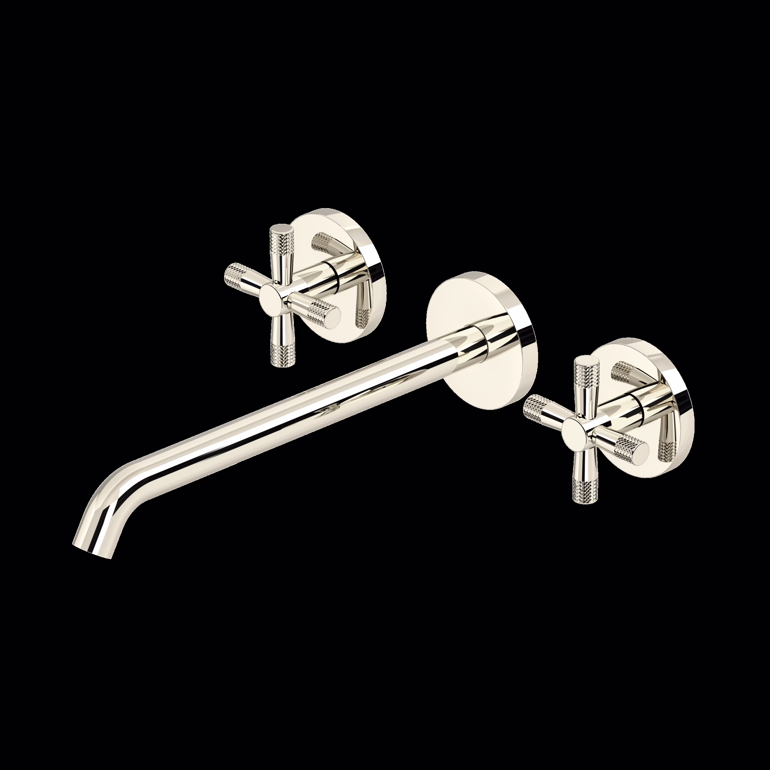 ROHL | Polished Nickel Amahle™ Wall Mount Tub Filler Trim With C-Spout