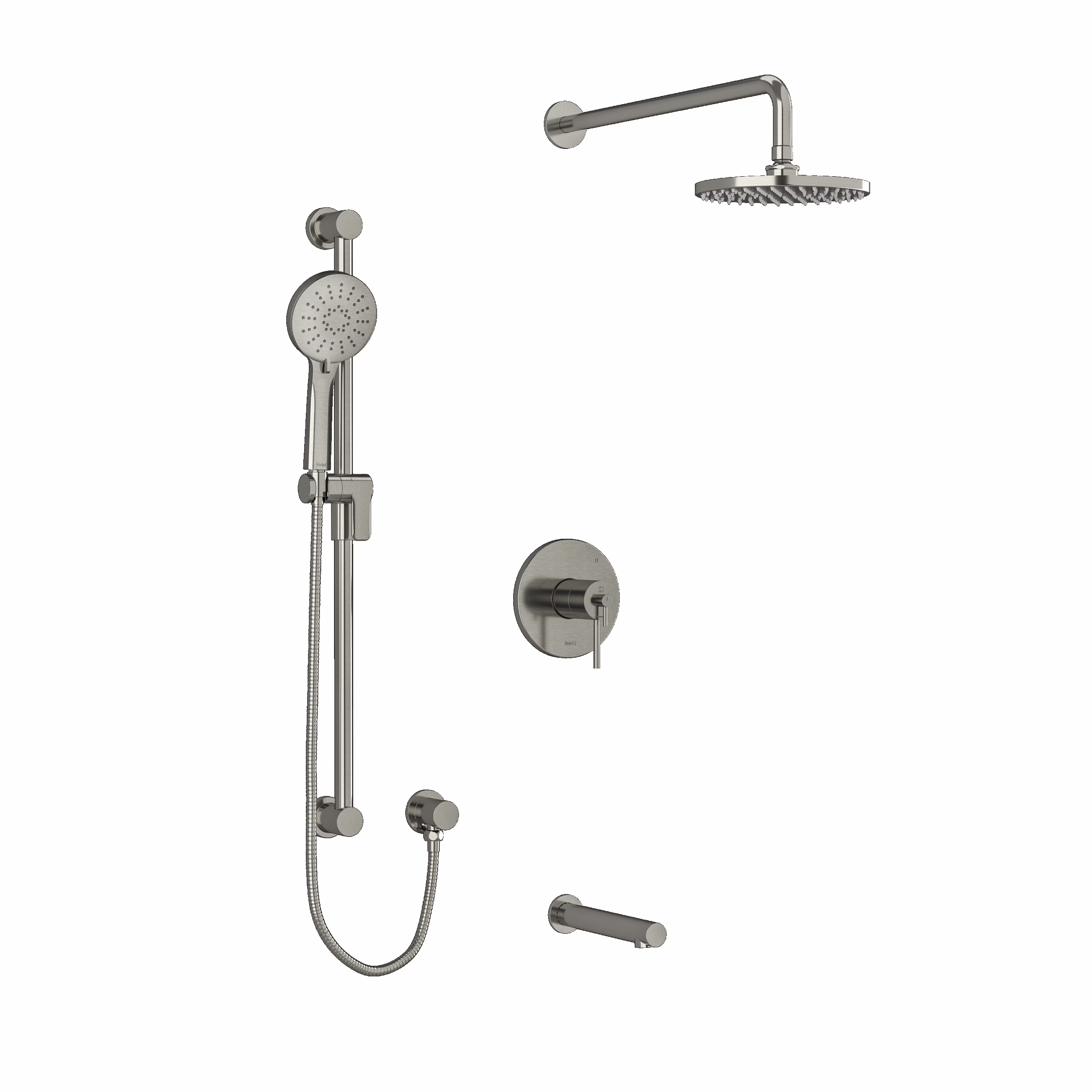 RIOBEL | Brushed Nickel Shower Kit 1345 Trim