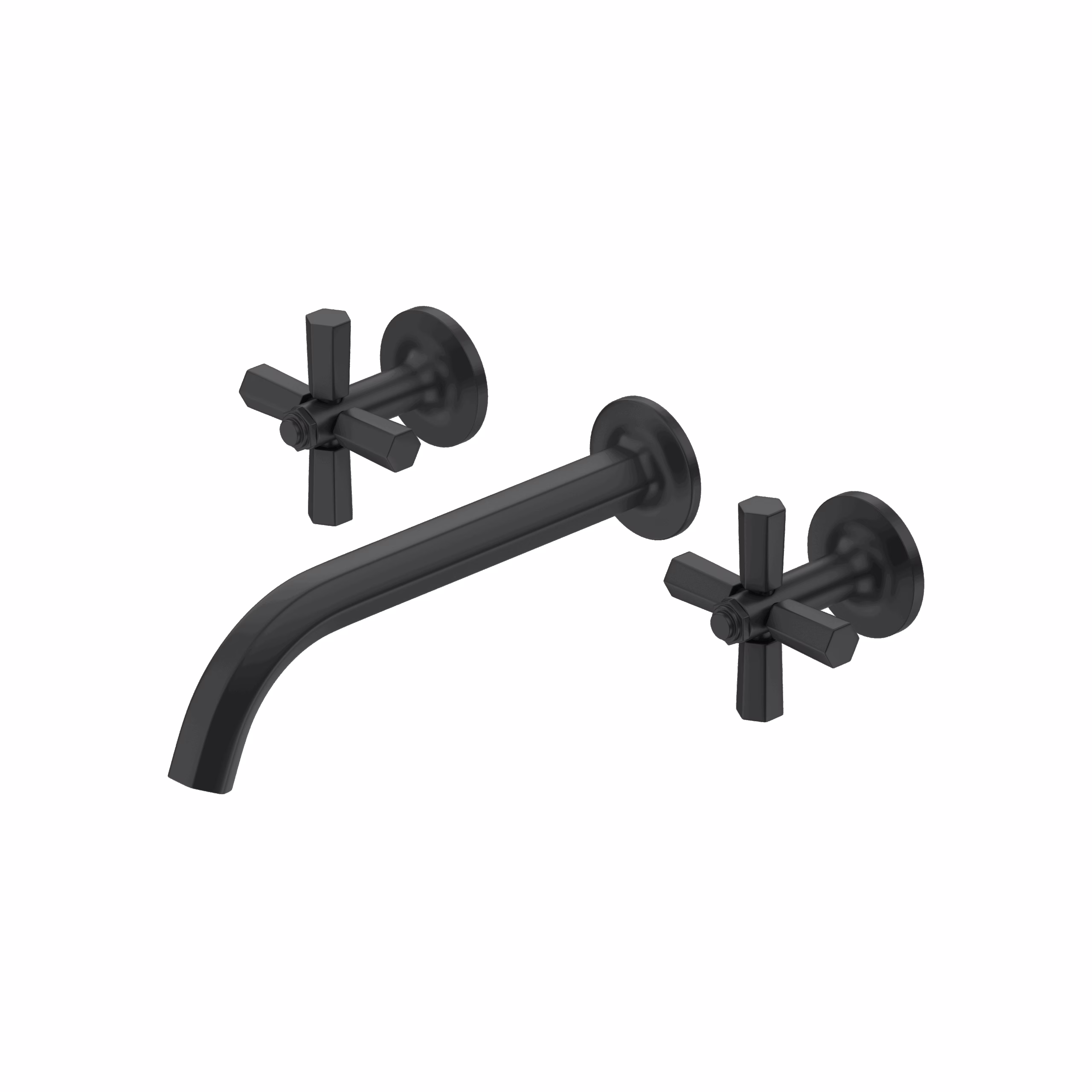 ROHL | Matte Black Modelle™ Wall Mount Lavatory Faucet Trim