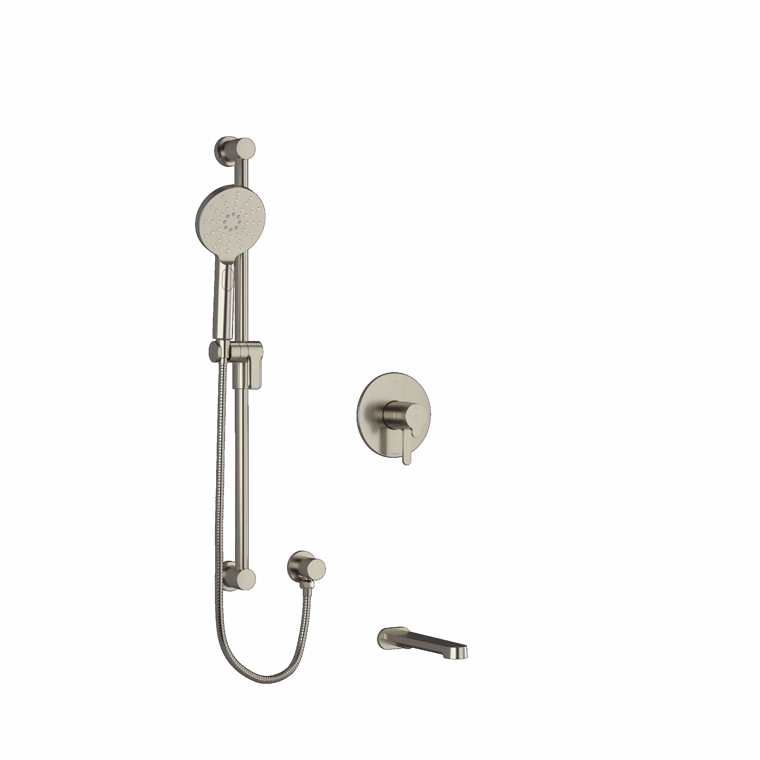 RIOBEL | Brushed Nickel Shower Kit 1244 Trim