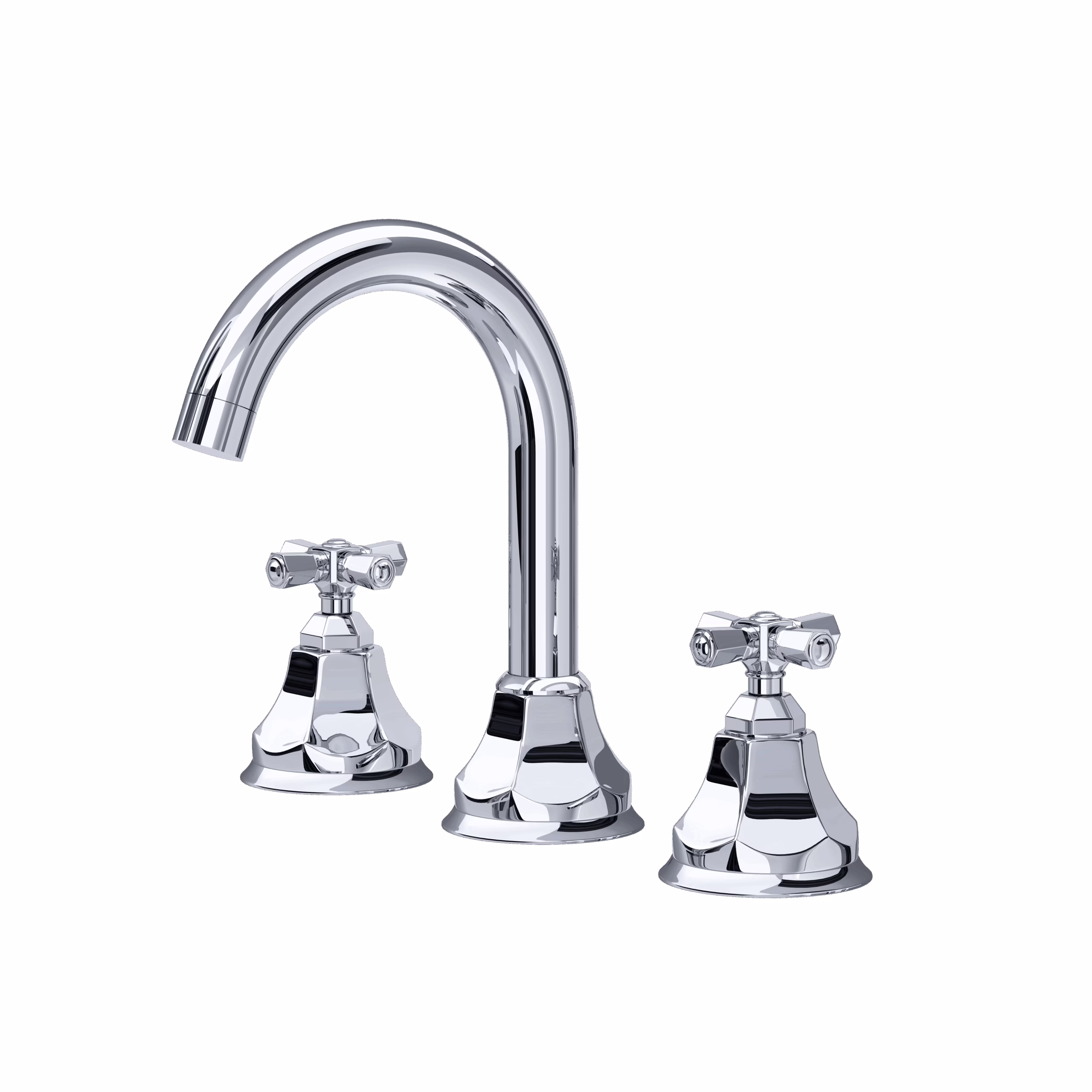 ROHL | Polished Chrome Palladian® Widespread Lavatory Faucet With C-Spout