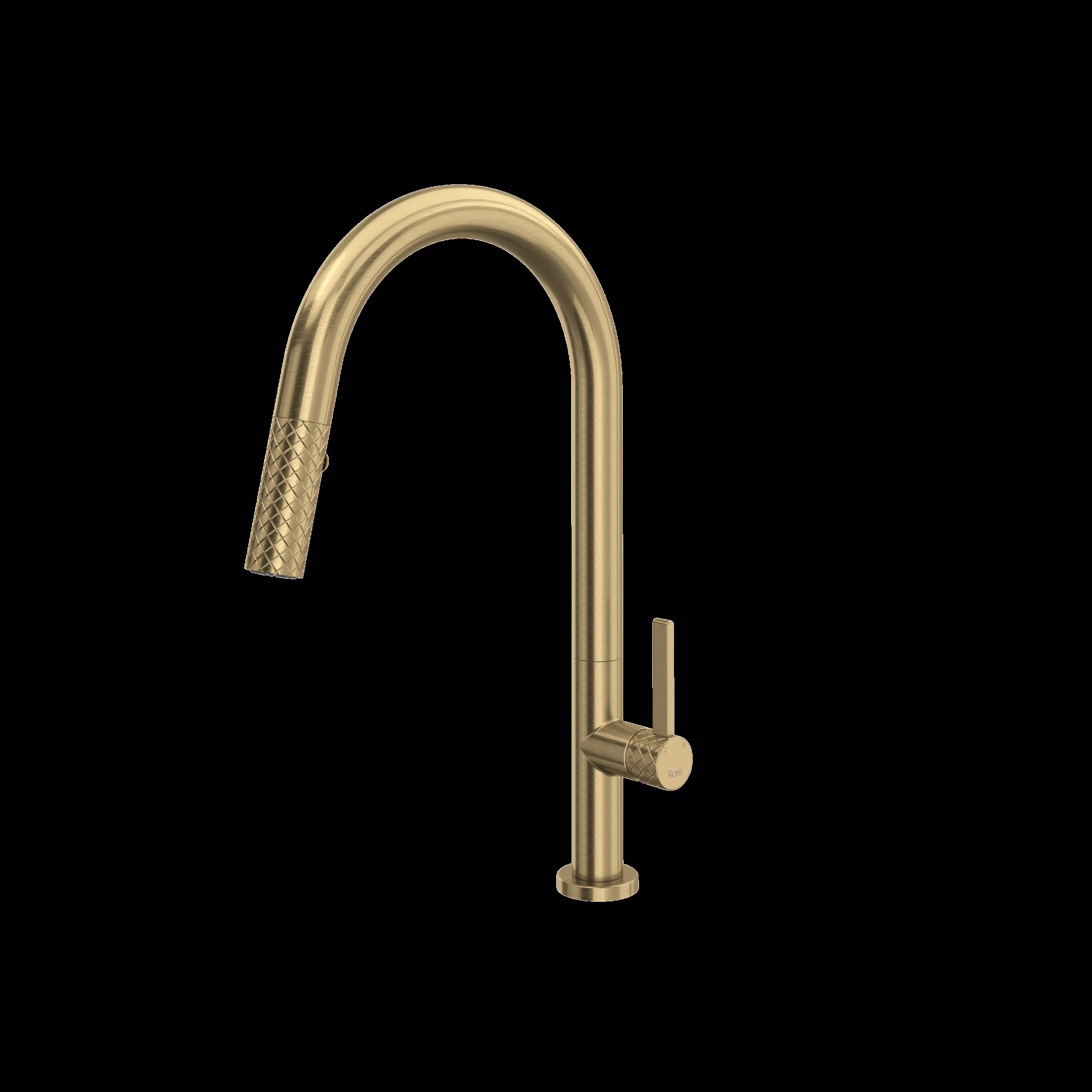 ROHL | Antique Gold Tenerife™ Pull-Down Kitchen Faucet With C-Spout