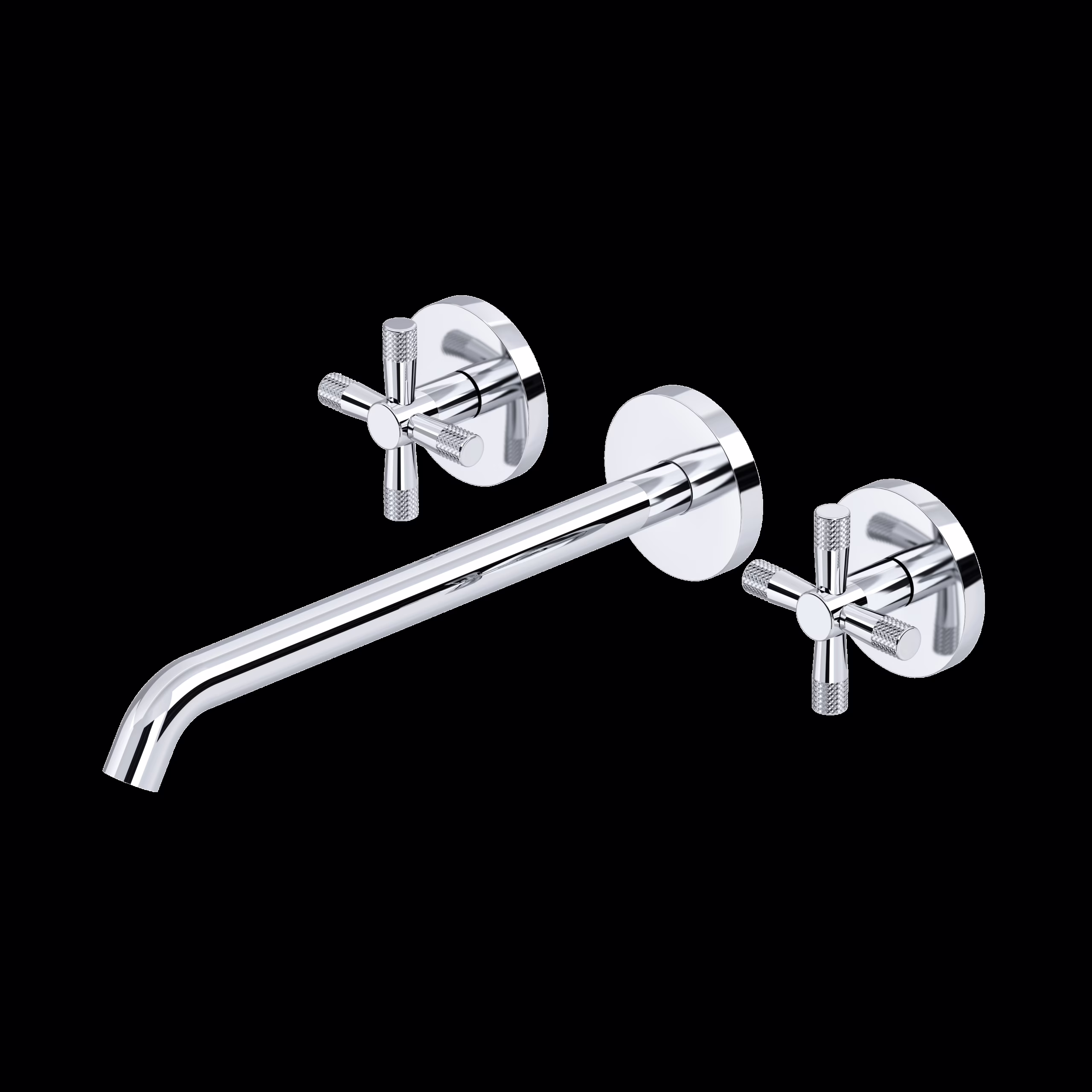 ROHL | Polished Chrome Amahle™ Wall Mount Tub Filler Trim With C-Spout