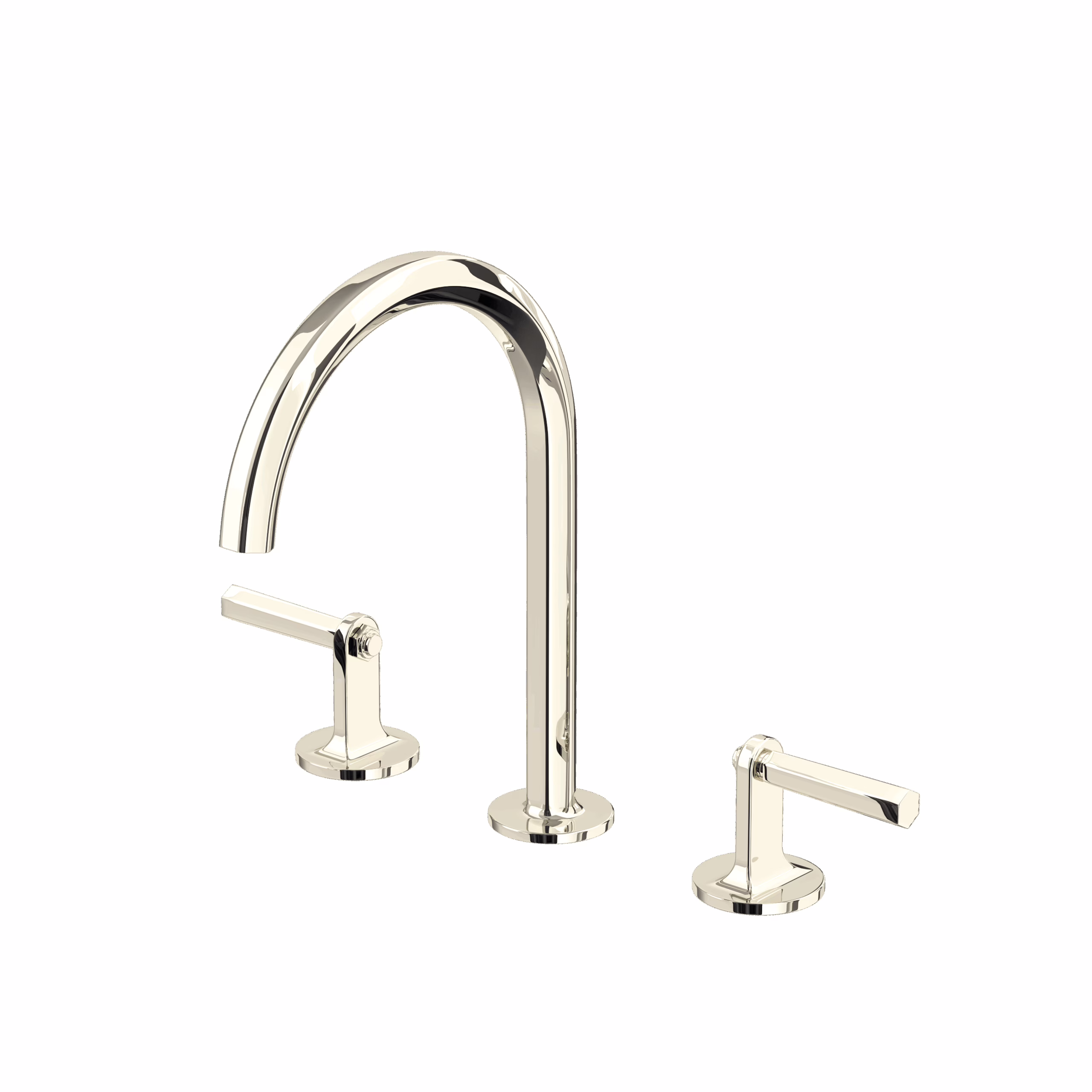 ROHL | Polished Nickel Modelle™ Widespread Lavatory Faucet With C-Spout