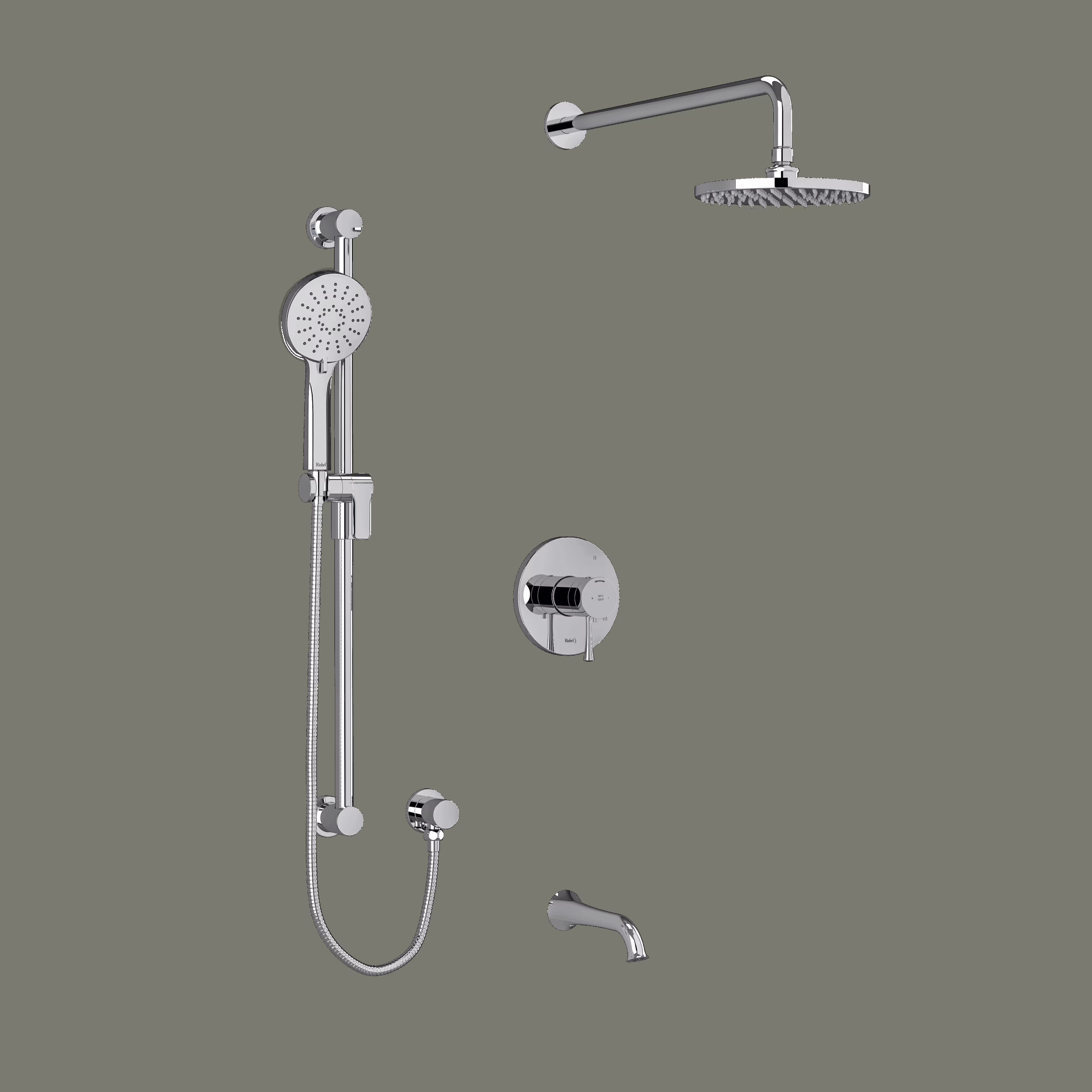 RIOBEL | Chrome Shower Kit 1345 Trim