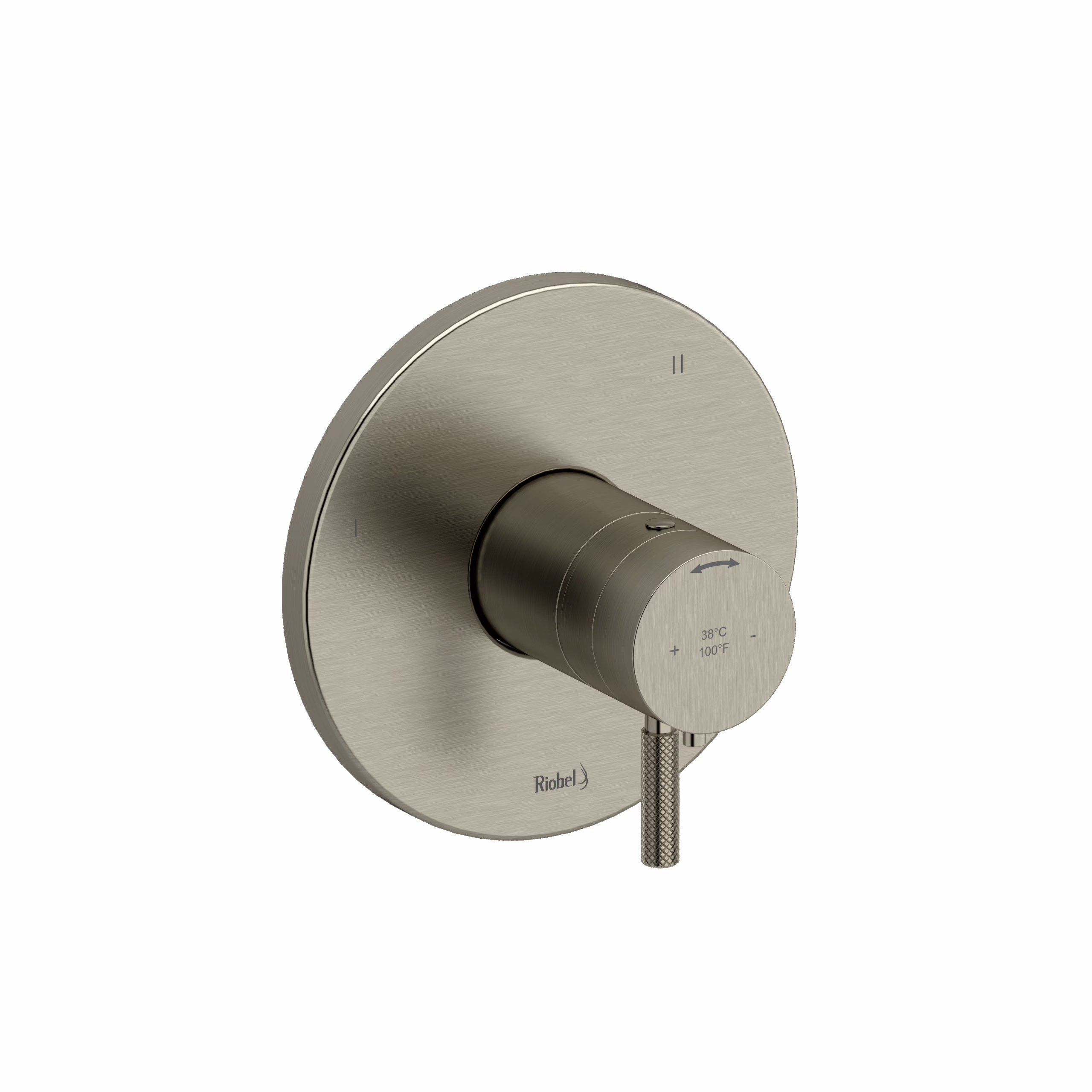 RIOBEL | Brushed Nickel Riu™ 1/2" Therm & Pressure Balance Trim With 3 Functions