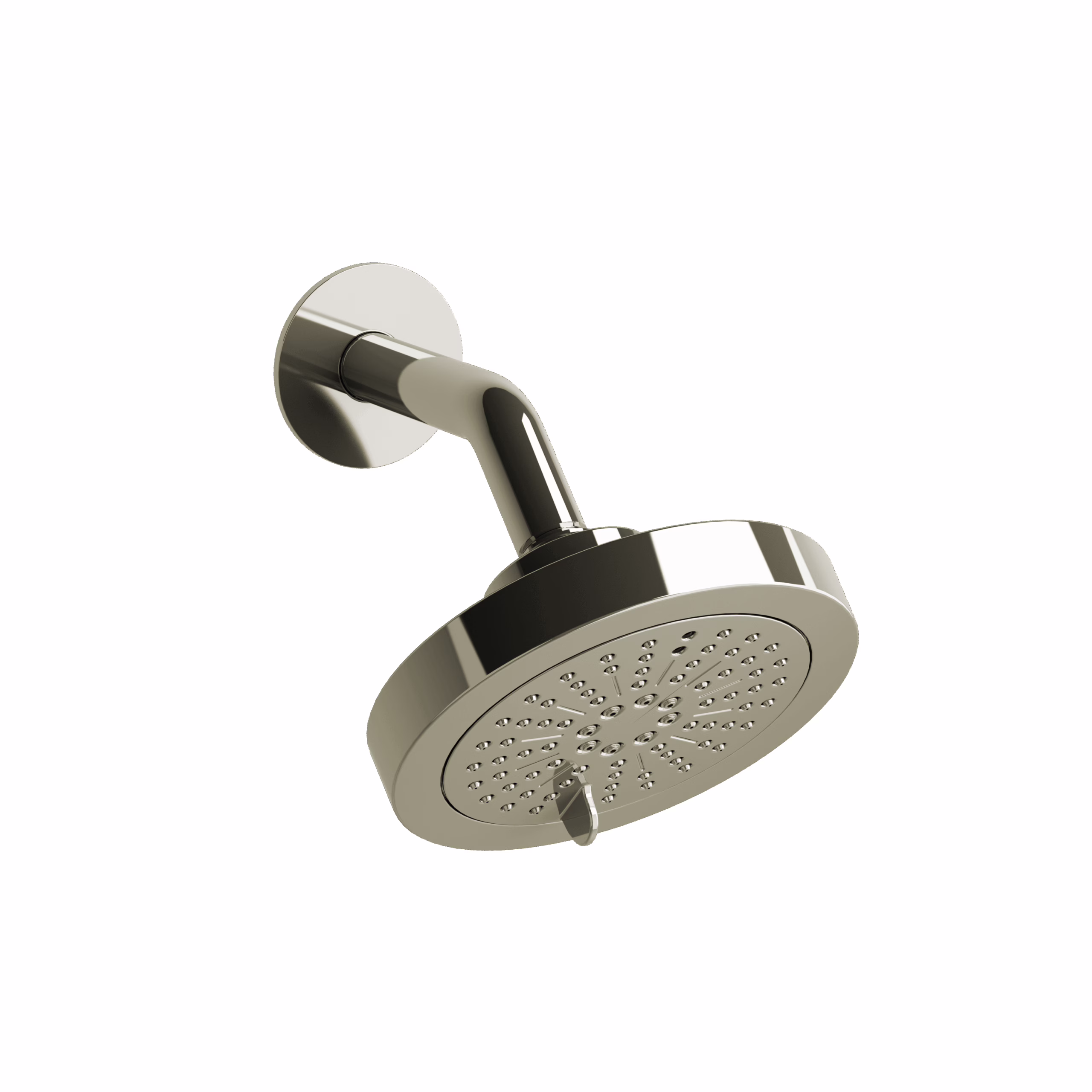 RIOBEL | Polished Nickel 6" 6-Function Showerhead With Arm