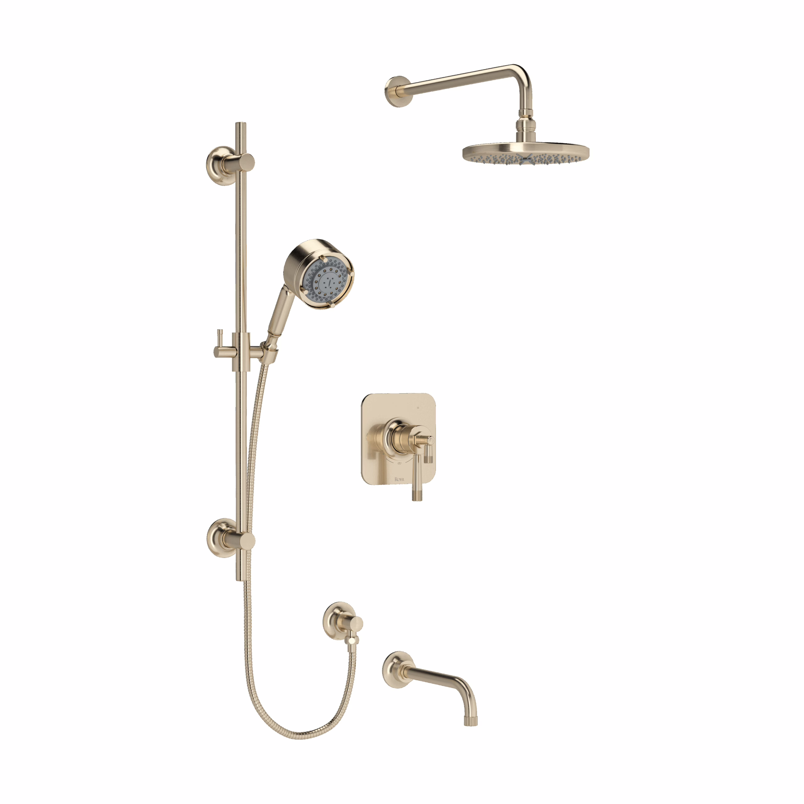 ROHL | Satin Nickel Shower Kit 1345 Trim