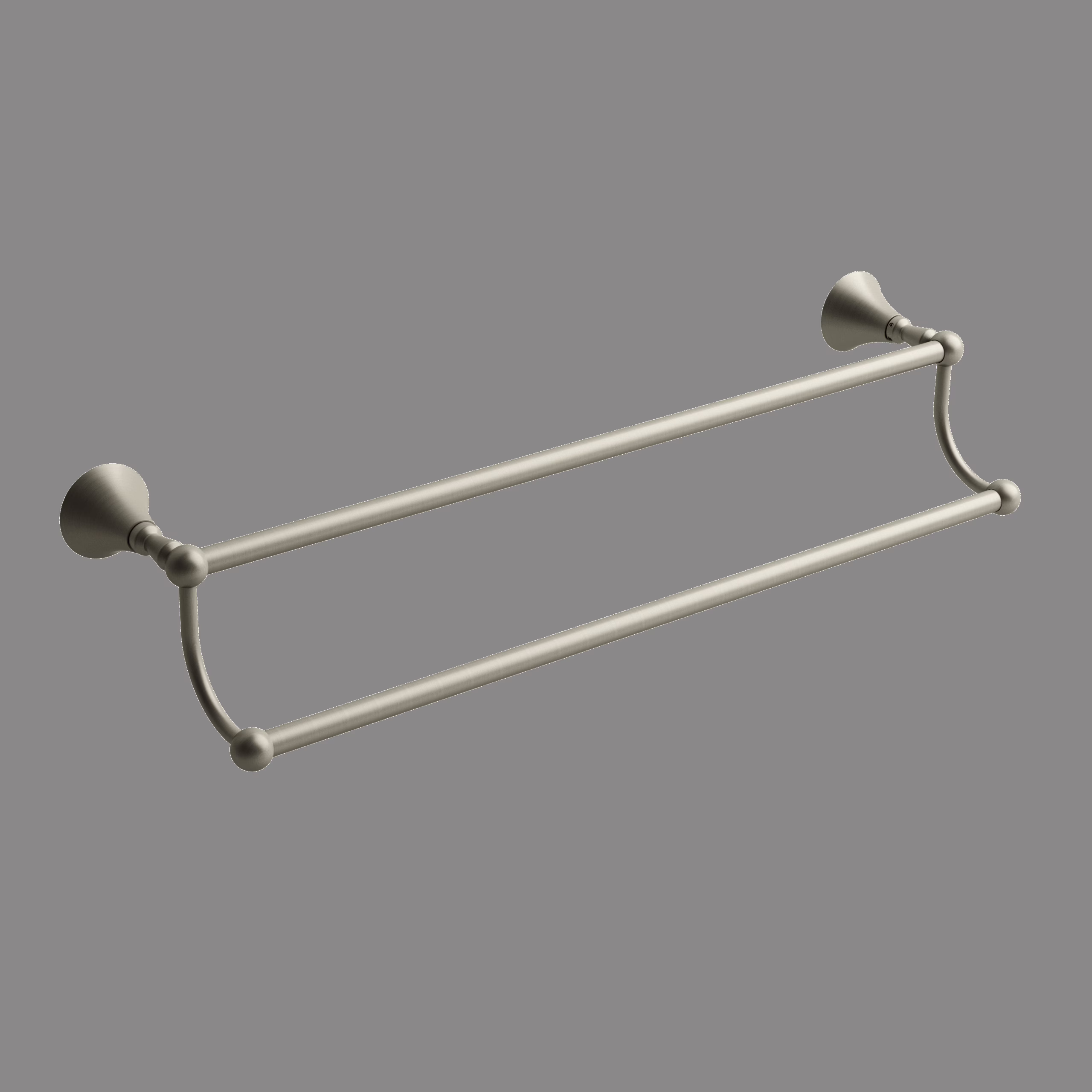 RIOBEL | Brushed Nickel Hudson™ Double 24" Towel Bar