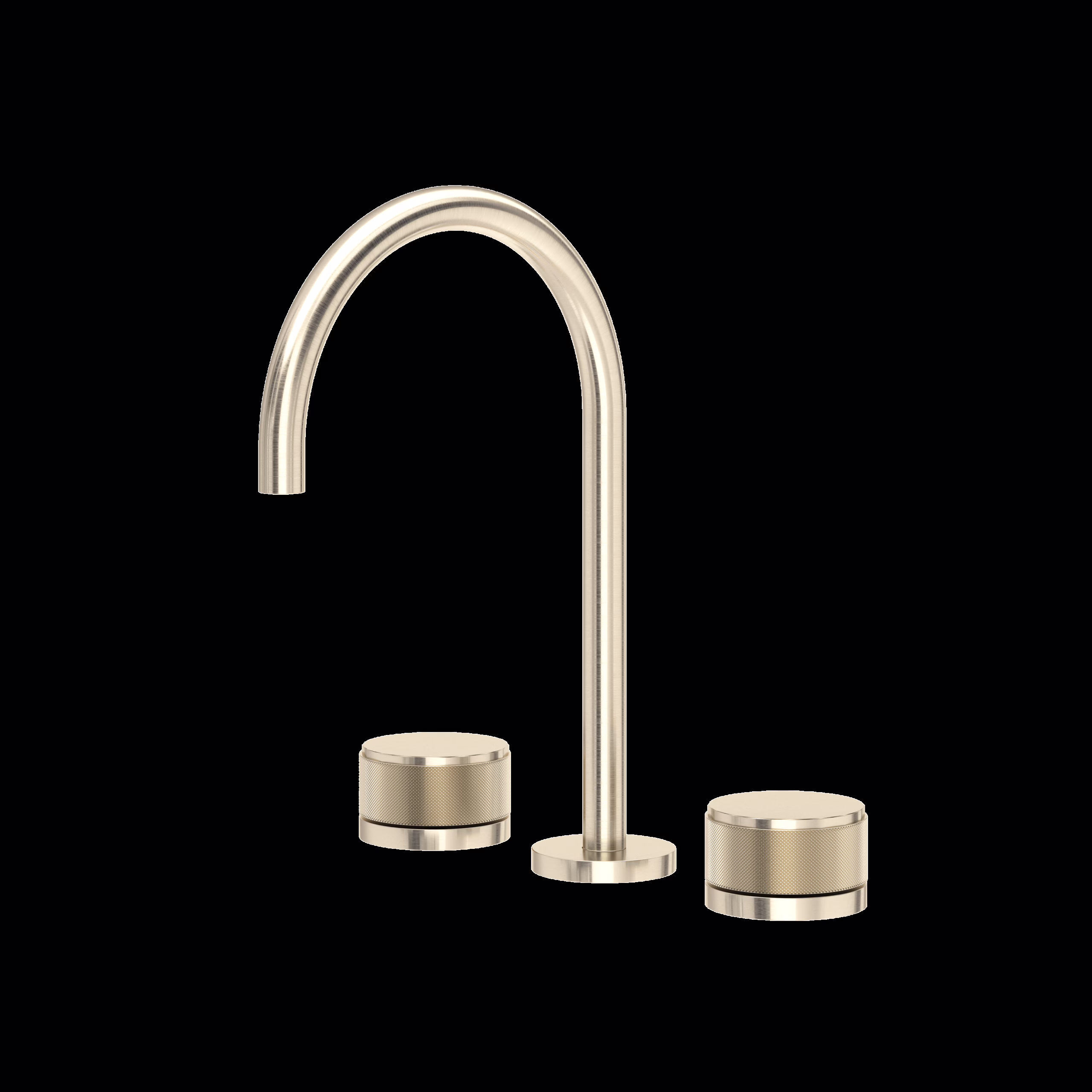 ROHL | Satin Nickel Amahle™ Widespread Lavatory Faucet With C-Spout