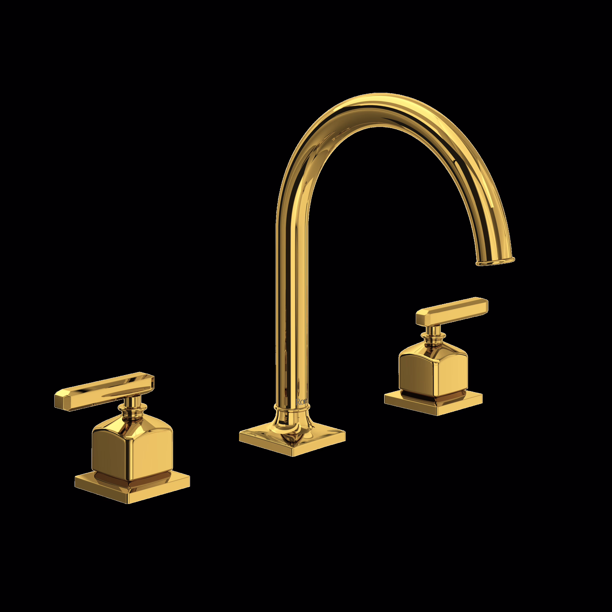 ROHL | Unlacquered Brass Apothecary™ Widespread Lavatory Faucet With C-Spout