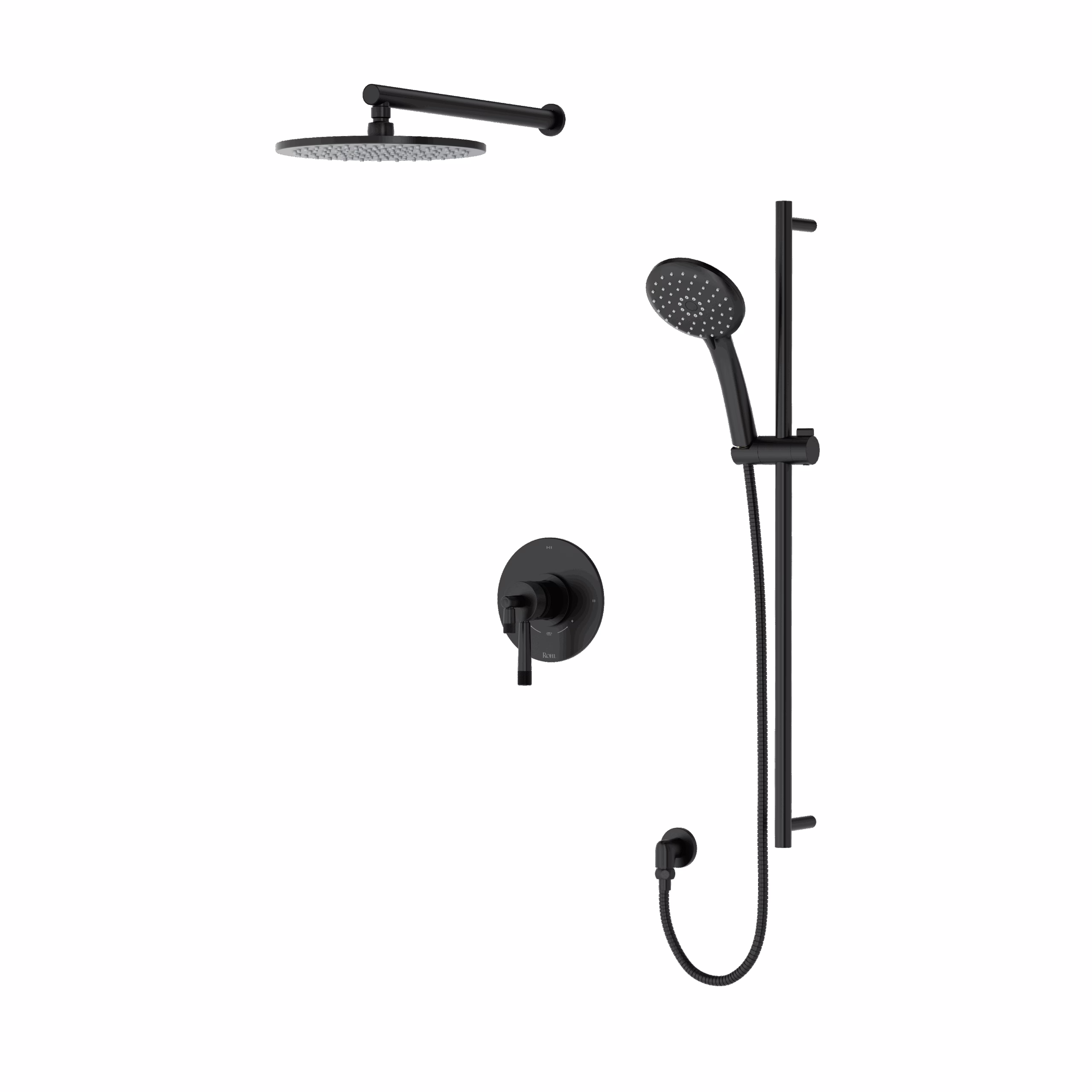 ROHL | Matte Black Shower Kit 323 Trim