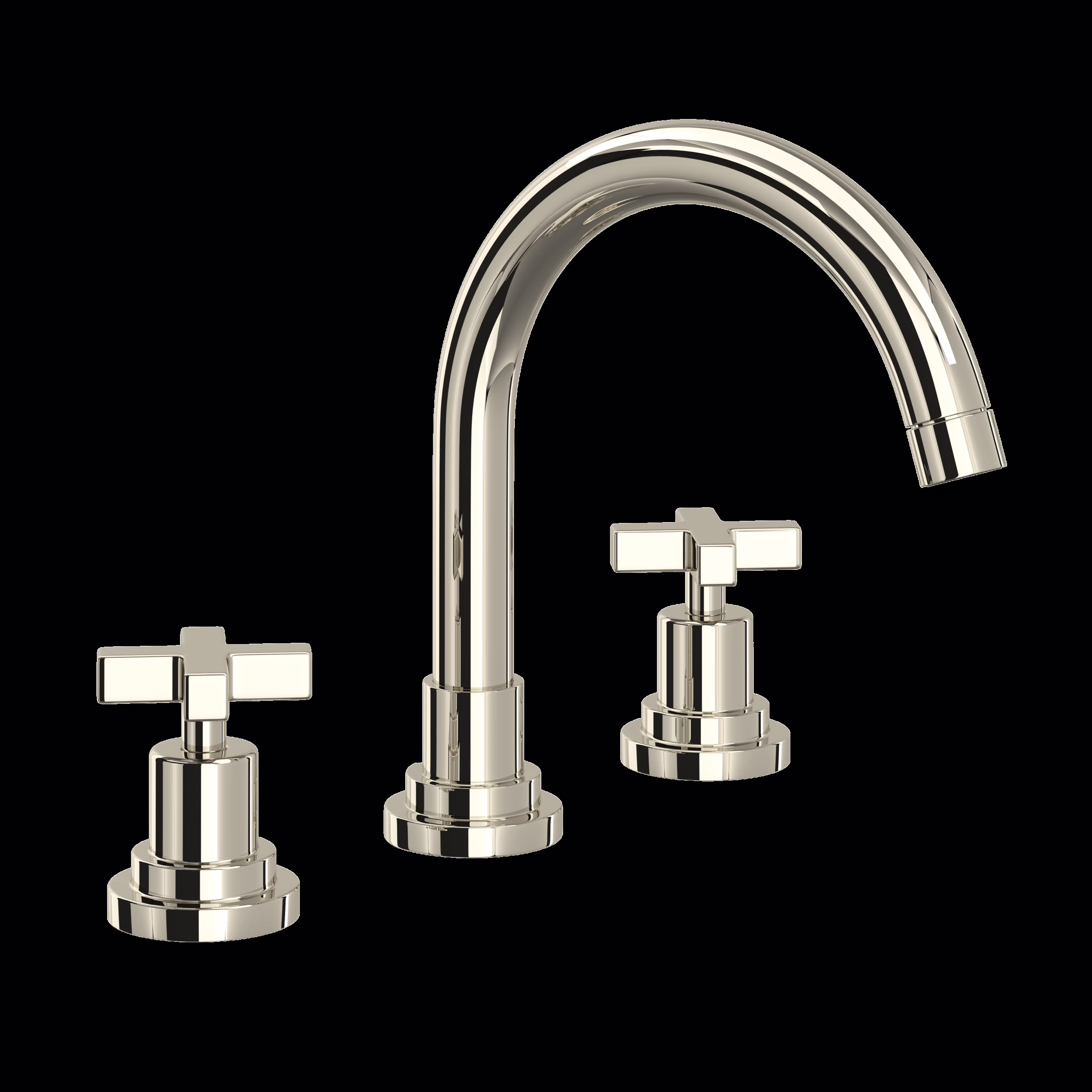 ROHL | Polished Nickel Lombardia® Widespread Lavatory Faucet With C-Spout