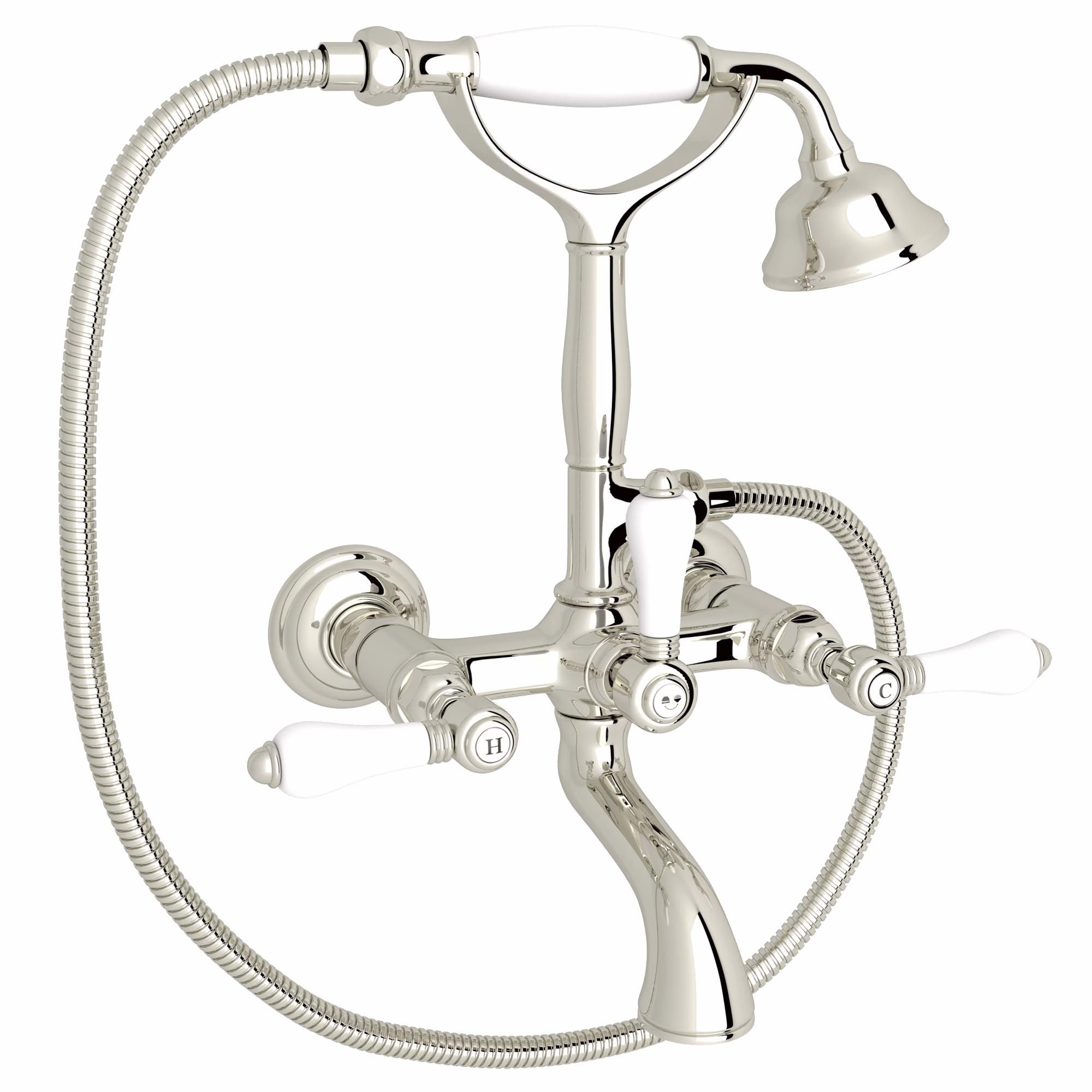 ROHL | Polished Nickel Exposed Wall Mount Tub Filler