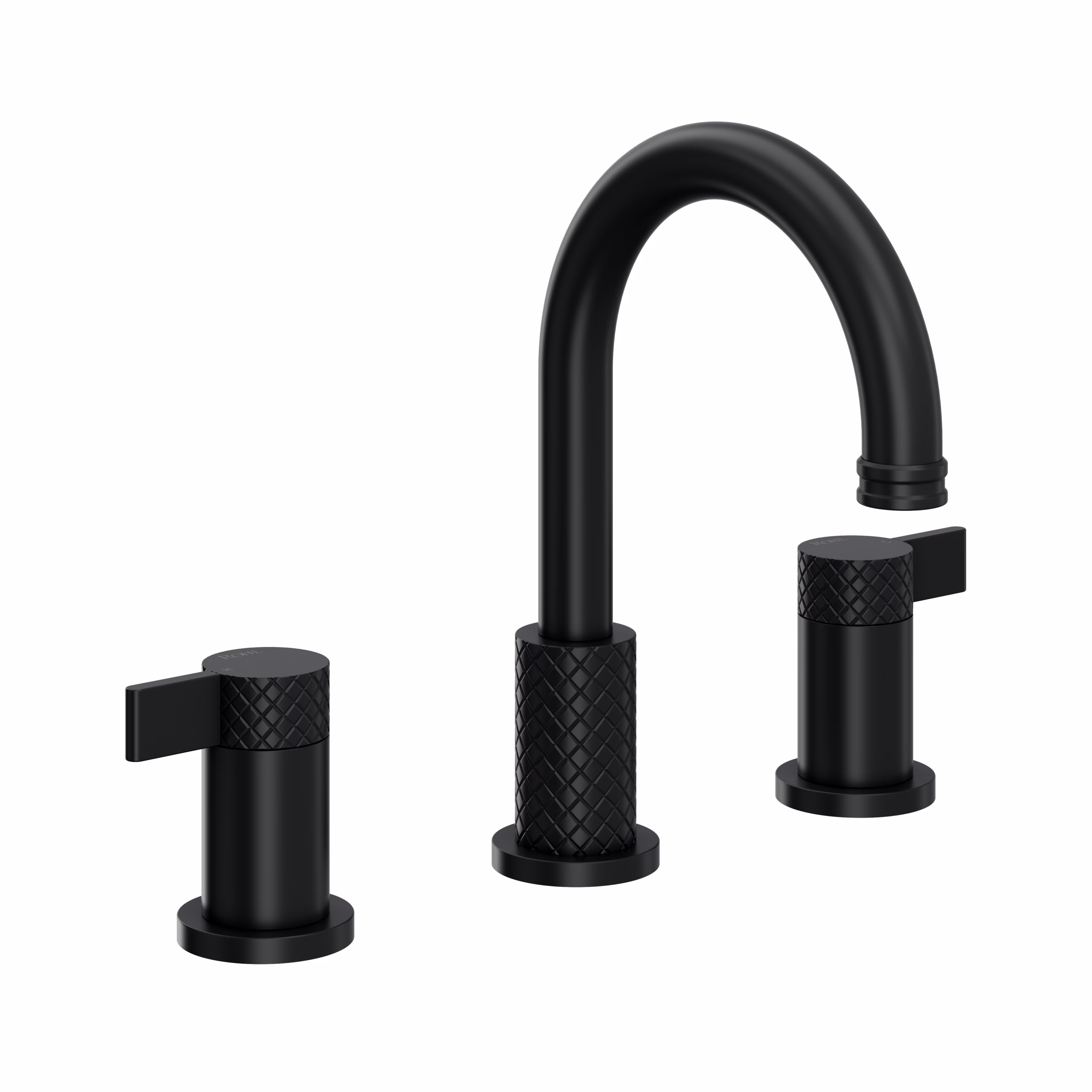 ROHL | Matte Black Tenerife™ Widespread Lavatory Faucet With C-Spout