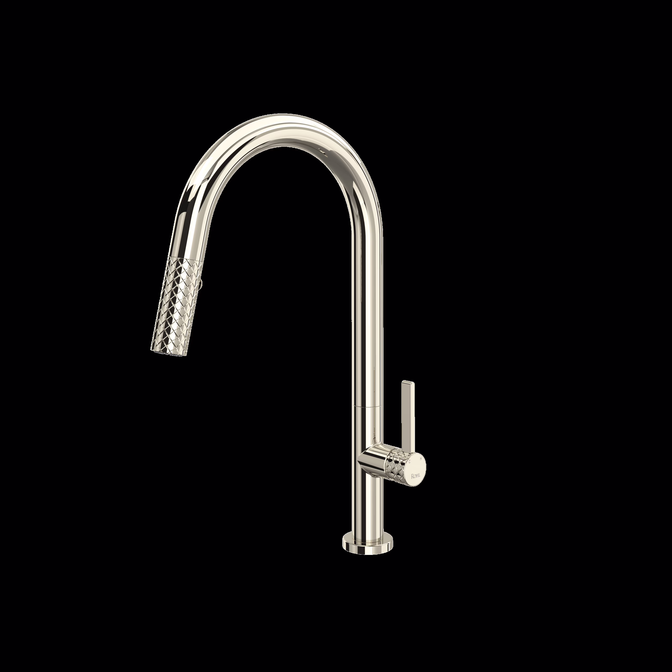 ROHL | Polished Nickel Tenerife™ Pull-Down Kitchen Faucet With C-Spout